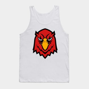 Red Falcon Bird Face Logo Tank Top